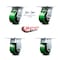 Service Caster 4 Inch Poly on Cast Iron Caster Set with Roller Bearing 2 Swivel Lock 2 Rigid SCC-35S420-PUR-GB-BSL-2-R-2 - alternate 2